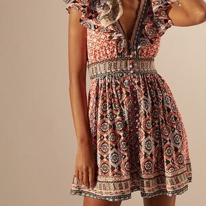 Anthropologie Patterned Mini Dress